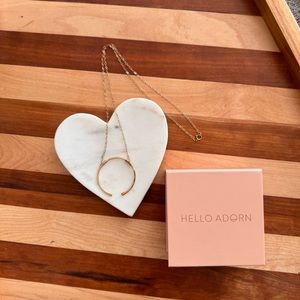 Gold filled HelloAdorn necklace. 18” chain. Like new